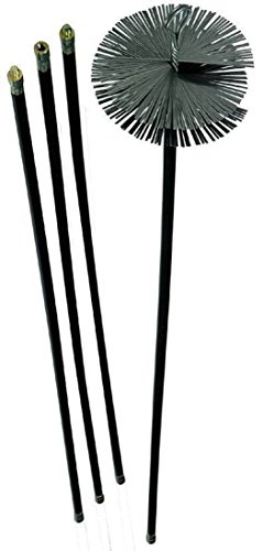 Vigor Blinky 40840-30 Kaminbürste mit 6 einzelnen Stäben von je 140 cm Länge, 30 cm Durchmesser