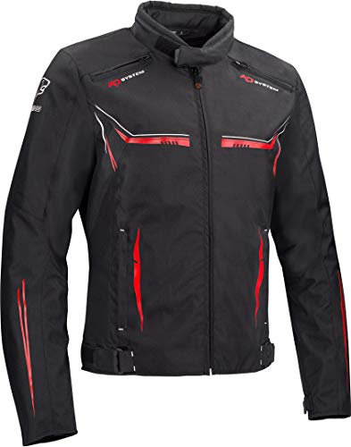 BERING Motorradjacken ROSS, Schwarz/Rot, Größe XL