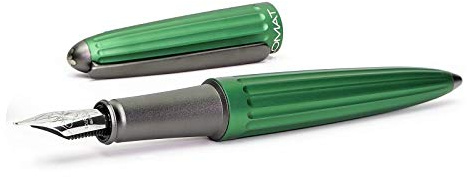 DIPLOMAT Füllfederhalter Aero Green, Exclusiv Tinte mit Edelstahlfeder und Konverter, D40317025, grün, 1 Stück (1er Pack)