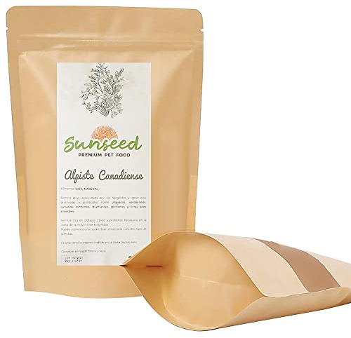 Alpiste Canadiense para pájaros. Apta para verderones, jilgueros, Canarios, pinzones, diamentes, periquitos y Otras Aves Silvestres. Sunseed 2.5 Kg