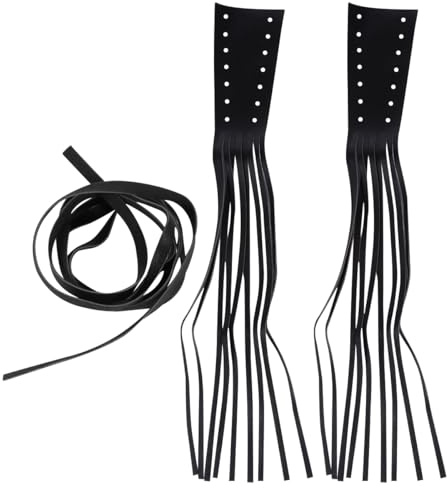 FAVOMOTO Abdeckung Universal Lenkerfransen - Leder Fransen, 2 Stücke Lenker Quaste Fringe Griff Abdeckung Universal, Handle Grip Cover, 2pcs Cover Lenkerfransen