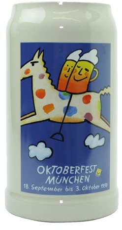Steinfixx® - Original Oktoberfestkrug 1999 I Jahrgangskrug I Jahreskrug I Wiesnkrug I Sammlerkrug