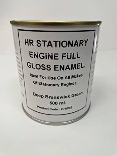 Fascinating Finishes Ltd 1 x 500ml Deep Brunswick Green - BS381c 227. Stationary Engine Full Gloss Heat Resistant Enamel Paint