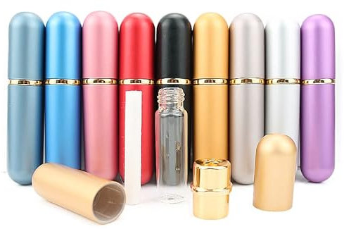 10er-Pack Aluminium-Naseninhalatoren für ätherische Öle Persönliche nachfüllbare leere Aluminium-Naseninhalatoren mit Baumwolldochten