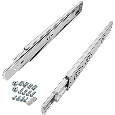 SOTECH 2 Paar Vollauszüge KV1-35-H45-L300-PP-MS 300 mm Push to Open | 35 kg Traglast Schubladenschiene inkl. Schraubenset