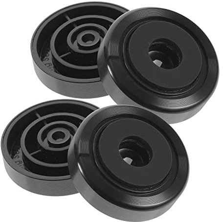 Hoement 4pcs Speaker Isolation Pad for Amplifier Subwoofer Isolation Feet Speaker Vibration Damper Black