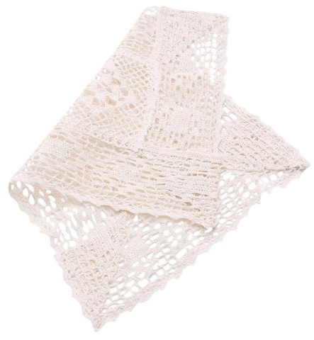 BESTonZON 1stk Spitze Tischdecke Tischtuch Tisch Decken Gehäkelte Quadratische Tischdecke Gehäkelte Deckchen Abwischbare Tischdecke Wachstuch-tischdecken Häkeln Baumwolle Kaffee