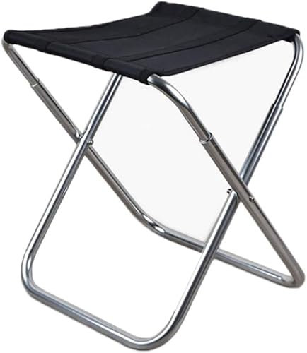 MaikOn Faltbank, tragbare Faltstühle, Studenten zeichnen Hocker, verdicken, Stabiler Kleiner Hocker, Outdoor-Hocker, Picknickbank, Grillhocker, Faltbarer Angelhocker (Farbe: Rot) (Color : Svart)