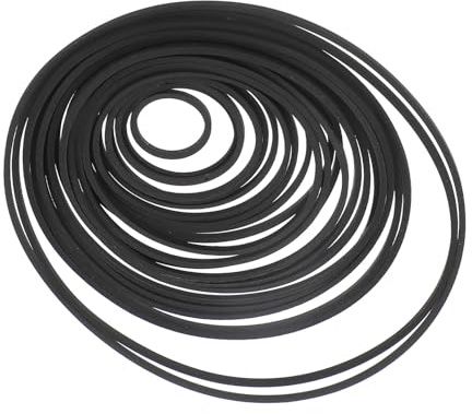 Homoyoyo Recorder Rubber Belt for Repair, Flat Rubber Belt Black with Good Toughness, Restores Turntable Speed, Compatible with Cassette Tape Players and Dvd Drives, for Recorder