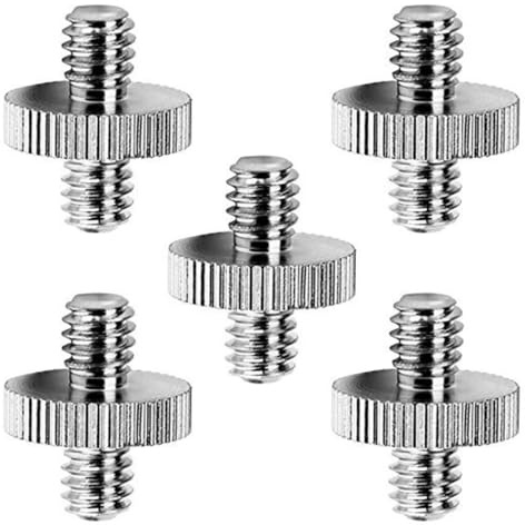 Visxcnu 5 st dubbel användning skruv 1/4 tum hane till 1/4 tum gängad hane skruv adapter adapter adapter för kamera/enbenshuvud/stativ