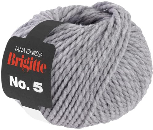 LANA GROSSA Brigitte Nr.5 | 2-fach verzwirntes Merino-Dochtgarn | Handstrickgarn aus 100% Schurwolle (Merino extrafein) | 50g Wolle zum Stricken & Häkeln | 75m Garn FB 20