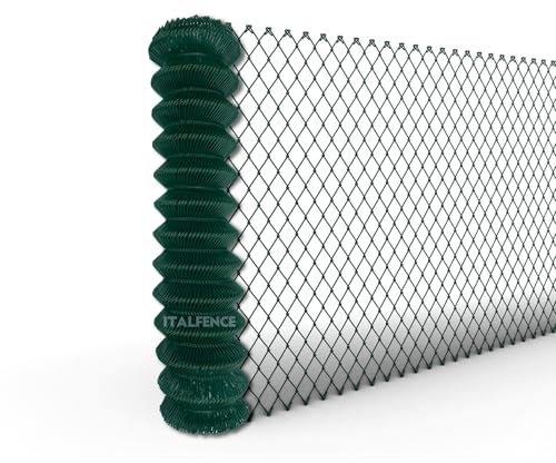 Italfence - Maschendraht-Geflecht, verzinkt und grün kunststoffbeschichtet, 25m (verschiedene Höhen) [Ø2,40mm, 100cm]