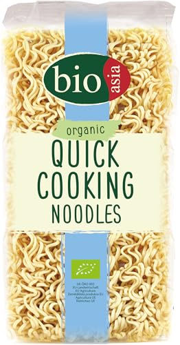 BIOASIA Quick Cooking Nudeln, schnelle Bio-Nudeln aus Weizenmehl für Bratnudeln & Beilagen, 100% Bio, 1 x 500g