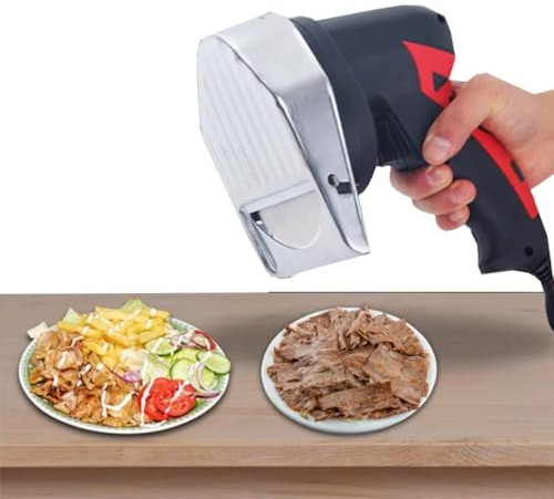 LMTYJZRY Couteau a Kebab Électrique, Couteau a Kebab Électrique Épaisseur de Coupe Réglable for Kebab Machine Machine Kebab Couteau Kebab Slicer(Red)