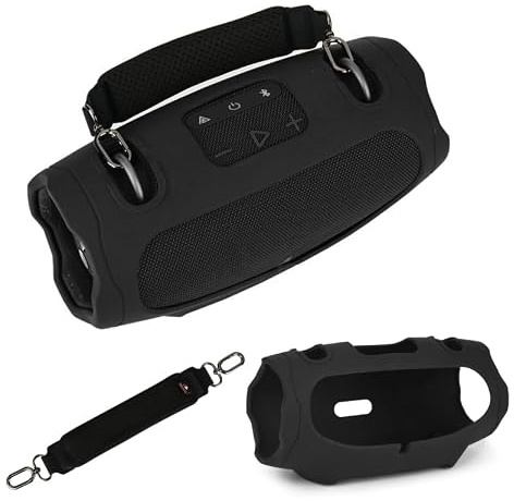 BeisDirect Custodia in silicone per altoparlante Bluetooth portatile JBL Xtreme 4, custodia audio Xtreme4 con cinturino da polso, supporto protettivo per altoparlanti JBL Xtreme4 (nero)