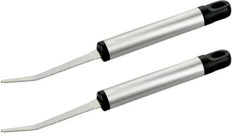 2 coltelli in acciaio inox per pompelmo, pelapatate pompelmo, pelapatate pompelmo, pelapatate per frutta, coltello da pane curvo seghettato per cucina, facile da appendere e lavabile in lavastoviglie