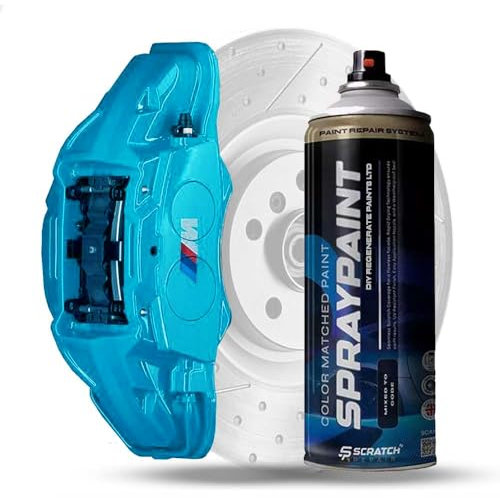 MIAMI BLUE Caliper Paint, Drum Gloss 1K Heat Resistant, Scratch Repair & Durable Finish – 400ML Aerosol Spray for Automotive Brake Components, High-Performance and Long-Lasting Protection