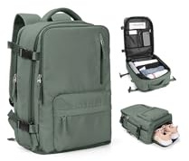 SZLX Bagage Cabine pour Ryanair Easyjet Sac à Dos Voyage Cabine Sous le Siege Bagage à Main Femme Sac à Dos pour Ordinateur Portable 14 Pouces Homme avec Compartiment Chaussures