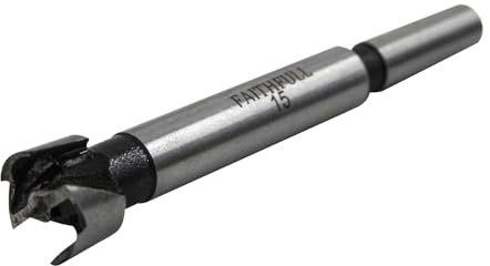 Faithfull FAIFOR15 Forstner Bit for Hardwood, Softwood, Drilling, Boring, Straight, Angled, Overlapping, Pocket holes - 15mm