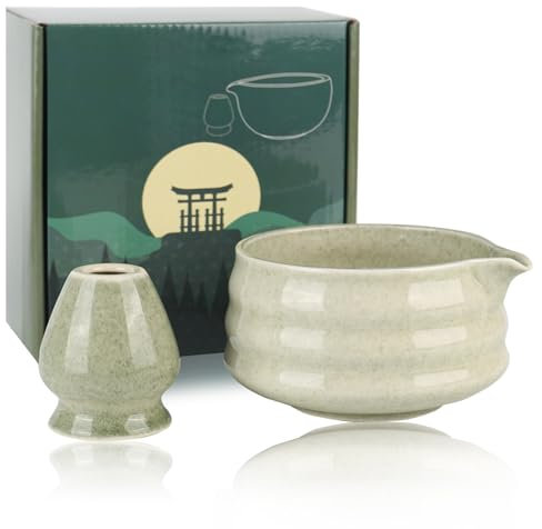 Trendecor Lot de 2 bols à matcha - Couleur traditionnelle japonaise - Pour matcha et cérémonie - En céramique - Pour le bureau, le salon de thé
