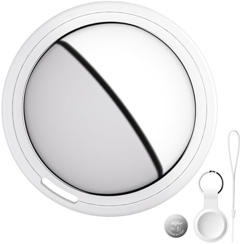 Bnlei Localizzatore Smart Air Tracker Tag Compatibile Apple Dov'è (solo iOS) Batteria di Ricambio Inclusam, Adatto per Chiavi, Portafoglio, Auto, Bici, Cane, Gatto (Bianco, Confezione da 1)