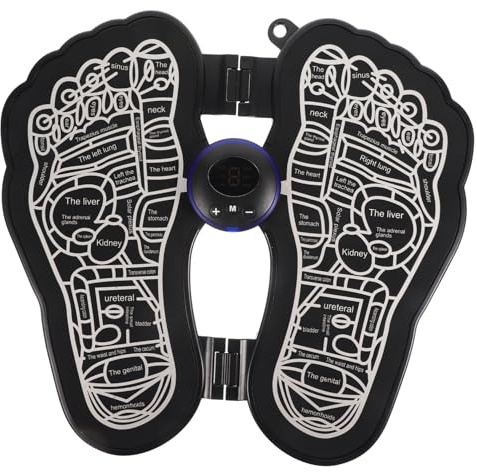 VALICLUD Fuß Massage Pad Elektrisch Mit Akupunkturstimulator Für Füße Wiederverwendbar Rutschfeste Fußmassagematte Mit Verschiedenen Modi Aufladbar