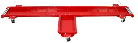 Motorcycle Dolly Centre Stand 567kg Motorbike Tool Garage Mover Parking Trolley 84.45x27.36inch Motorbike Parking Dolly Centre Stand with Tighten Screws 5 Wheels
