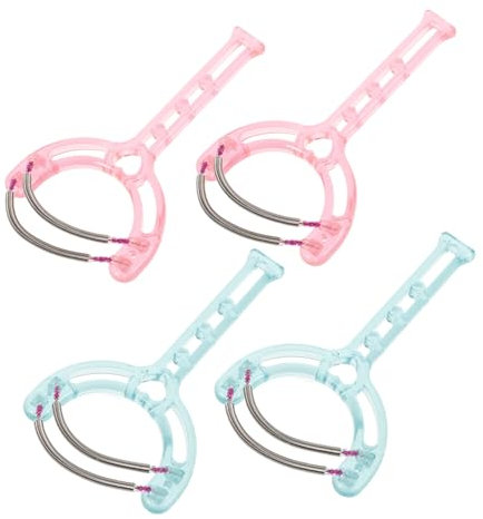 CTIRCHIU 4pcs Facial Hair Remover Spring Epilator Tool Roller Painless Hair Removal Device for Women Handle for Sensitive Skin