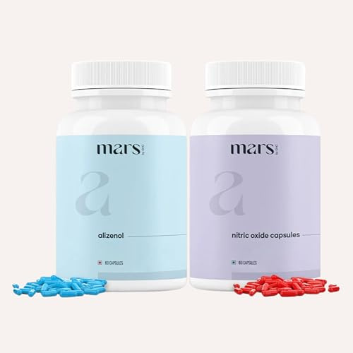 Mars by GHC Muscle Max Combo | Alizenol & Nitric Oxide Capsules | Strength & Wellness Support | 120 Capsules | Pack of 1