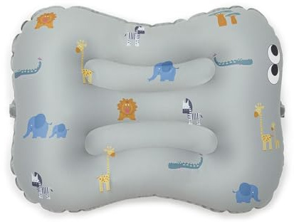 NOUI NOUI Aufblasbares Sitzkissen Kinder ab 2 Jahren Safari | Tragbare Sitzerhöhung Stuhl Kind mit Rutschfester Unterseite & Gurt | Ideal für Reisen, Restaurant & Zuhause | Inkl. Tasche