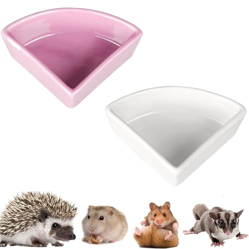 2 Pezzi Criceto Ciotola In Ceramica, ciotola Di Cibo In ceramica Riccio, ciotola In ceramica Pet, Forniture per Animali, Ciotole Adatte per Conigli, Porcellini d'India, Criceti, Ricci