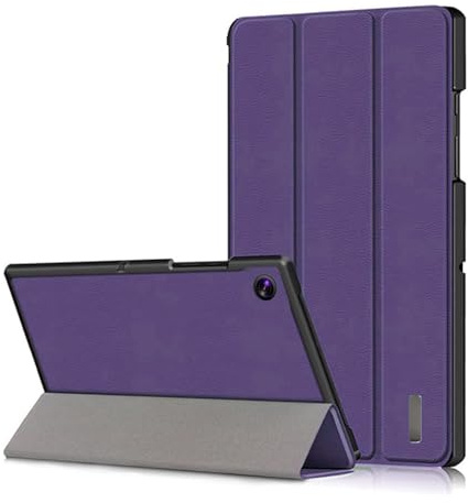 TXWLLIU Custodia per Samsung Galaxy Tab A8 10.5 Pollici 2022/2021 (SM-X200/X205/X207), Custodia Leggera a Tre Ante con Auto Sonno/Veglia, Viola