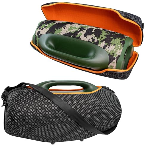 Funda de transporte de viaje para JBL BOOMBOX 4, funda protectora portátil con correa de hombro extraíble, funda de tela que transmite sonido para altavoz Bluetooth BOOMBOX 4