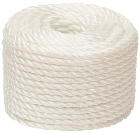 Schnur,Arbeitsseil Weiß 14 mm 100 m Polypropylen Wäscheleine Draußen Seile,Kordel für Kunsthandwerk,Haushalt,Garten,DIY,Verpackung