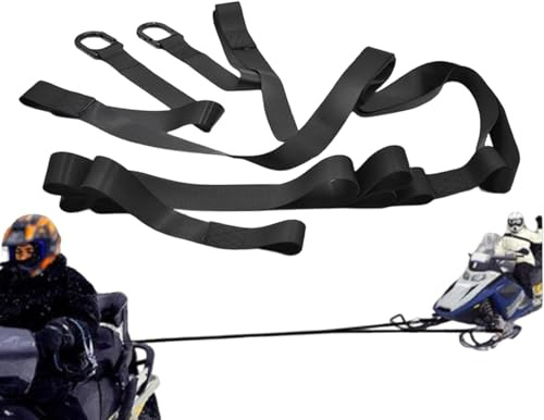 Tow Strap - Safe Nylon Tie Gear | Heavy Snowmobile Pull Strap With Strong Handling Support For Car Vehicle Trunk Use Outdoor Adventures Winter Travel Family Friends Snow Trips