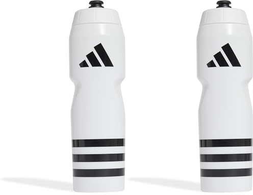 adidas Unisex TIRO BOTTLE 0.75 LITRE, white/black, One Size (Packung mit 2)