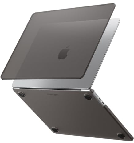 Spigen Cover Air Skin Compatibile con MacBook Air 13 pollici 2026 M5 / 2025 M4 / 2024 M3 / 2023 M2 A2681, Custodia rigida trasparente - Frost Black