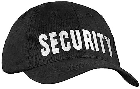 Miltec Casquet.Base-Ball Brodée 'Security' Noir OneSize