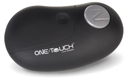 Culinare C50650 One Touch Electronic Tin Opener, Black, Plastic/Stainless Steel, Automatic Can Opener, Battery Operated/Hands-Free Use/Magnetic Lid Removal/Soft-Grip, Batteries Not Included, 12.5 cm