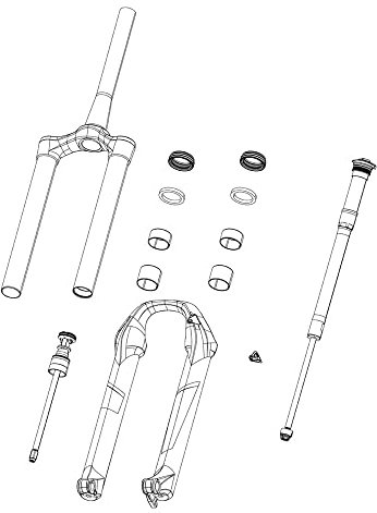 RockShox Reba Krone-/Schafteinheit Schwarz 29