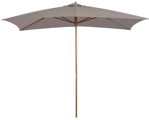 Outsunny Parasol droit rectangulaire Parasol de jardin grande taille grande taille dim. 3L x 2l x 2,5H m gris