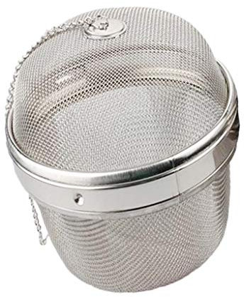 SM SunniMix Tea Infuser Ball Mesh Strainer Large Capacity for Hanging in Teapots Mugs Cups to Steep Loose Leaf Tea Spice Herbs, Home Restaurant Use, Silver, 13cm