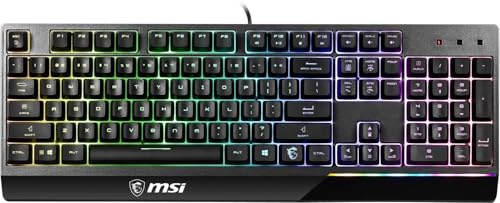 MSI Vigor GK30 US Layout Gaming Tastatur QWERTY (kabelgebunden, Plunger Switch, schwarz, RGB)