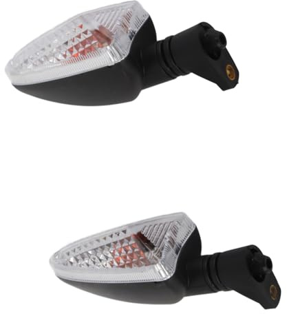 Indicators - Indicatori Di Direzione Tiger 800-1 Paio Di Indicatori Di Direzione Per Moto 10W Indicatore Di Direzione Indicatore Lampeggiante(Nero Bianco)