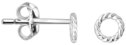 SOFIA MILANI - Damen Ohrringe 925 Silber - Gedrehter Kreis Ohrstecker