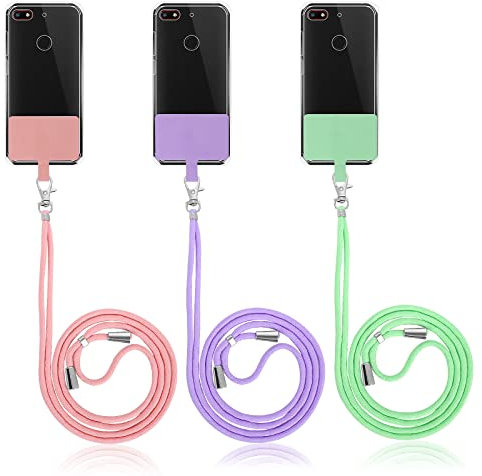 Cobee Phone 3Pcs Adjustable Wrist & Neck Lanyards for Mobile Phones, Universal Smartphone Wrist & Neck Straps, Nylon Patch Crossbody Compatible