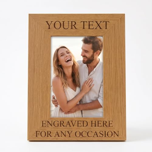 Personalised Wooden Photo Frame Engraved Gift For Him Her Mothers Day Birthday Wedding Graduation