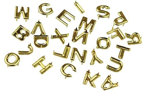 JISADER 26 Piezas de Remaches con Letras para Bolsos, Ropa, Sombreros, Decoración de Cuero