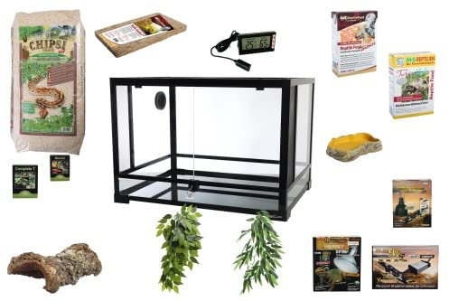 Komplettset Deluxe: Für Landschildkröten (120cm Länge) Terrarium mit ReptiZoo Glas-Terrarium 120x60x45 cm (RK0226)