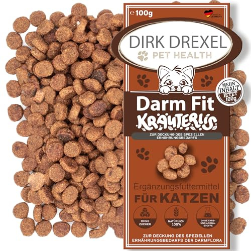 Dirk Drexel Darm Fit Kräuterlis für Katzen 100g | Leckerlis mit Kräuterextrakten | natürliche Alternative mit Präbiotika